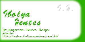 ibolya hentes business card